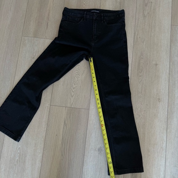 Calvin Klein High Rise‎ Demi Boot Black Stretch Jeans Women’s 30 EUC - Picture 9 of 10